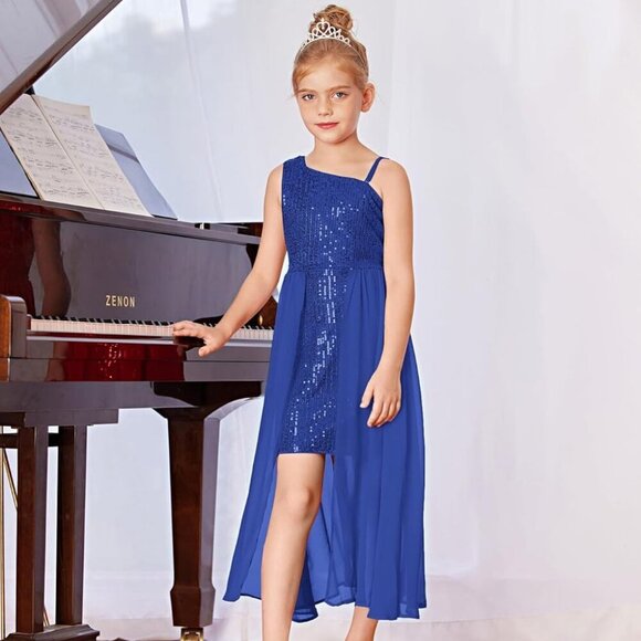 Girls Sequin Dress for Teens - Royal Blue - Perfect for Special Occasions - Picture 7 of 7